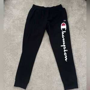 Men’s Champion Black Joggers with Logo, GUC